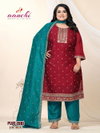 Plus Zuri By Aanchi Vichitra Silk Wholesale Kurti With Bottom Dupatta In India