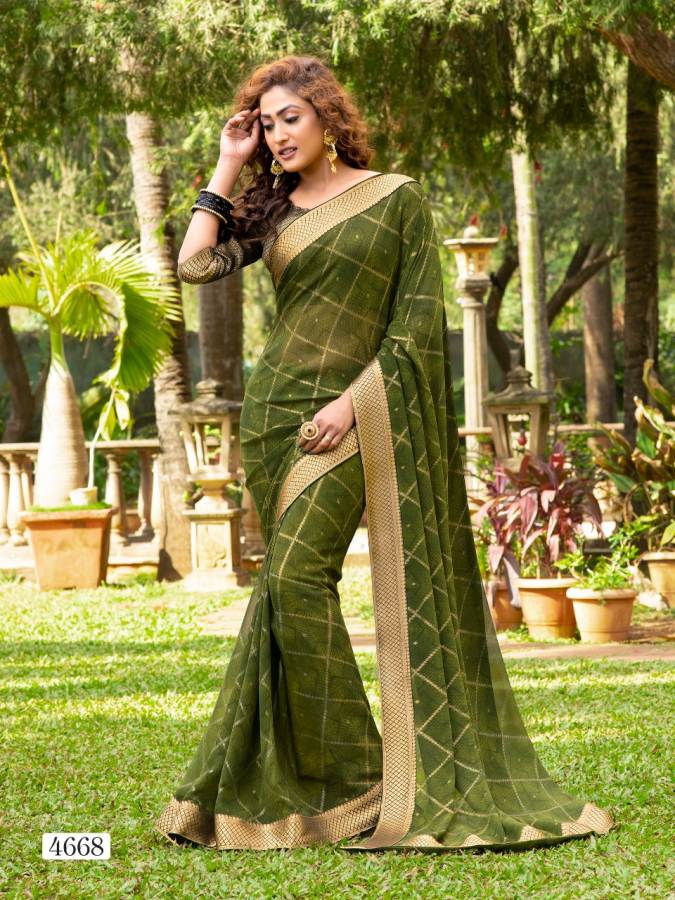 Priya Paridhi Libaas Vol 4 Latest Party Wear Designer Foil Print With Lace Border Saree collection 