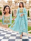 Kalki Vol 3 Mul Chanderi Embroidery Anarkali Kurti Set