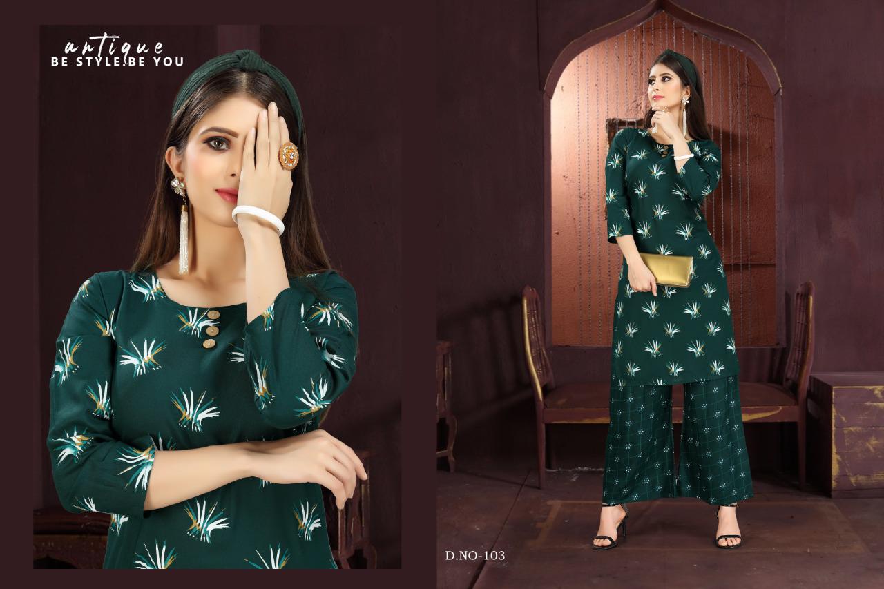 Platinum Latest Designer Kurtis Collection With Plazzo 