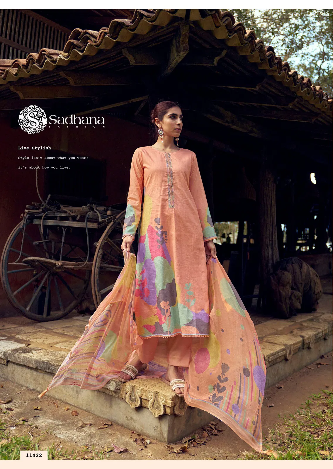 Nasrin By Sadhana Lawn Cotton Digital Printed Dress Material Exporters In India
