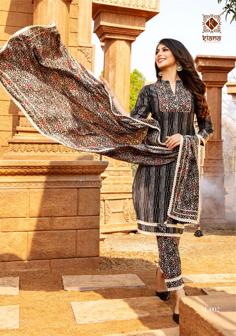 Kiana Summer Love Latest Festive Wear Pure Cotton Printed Ready Made Collection
