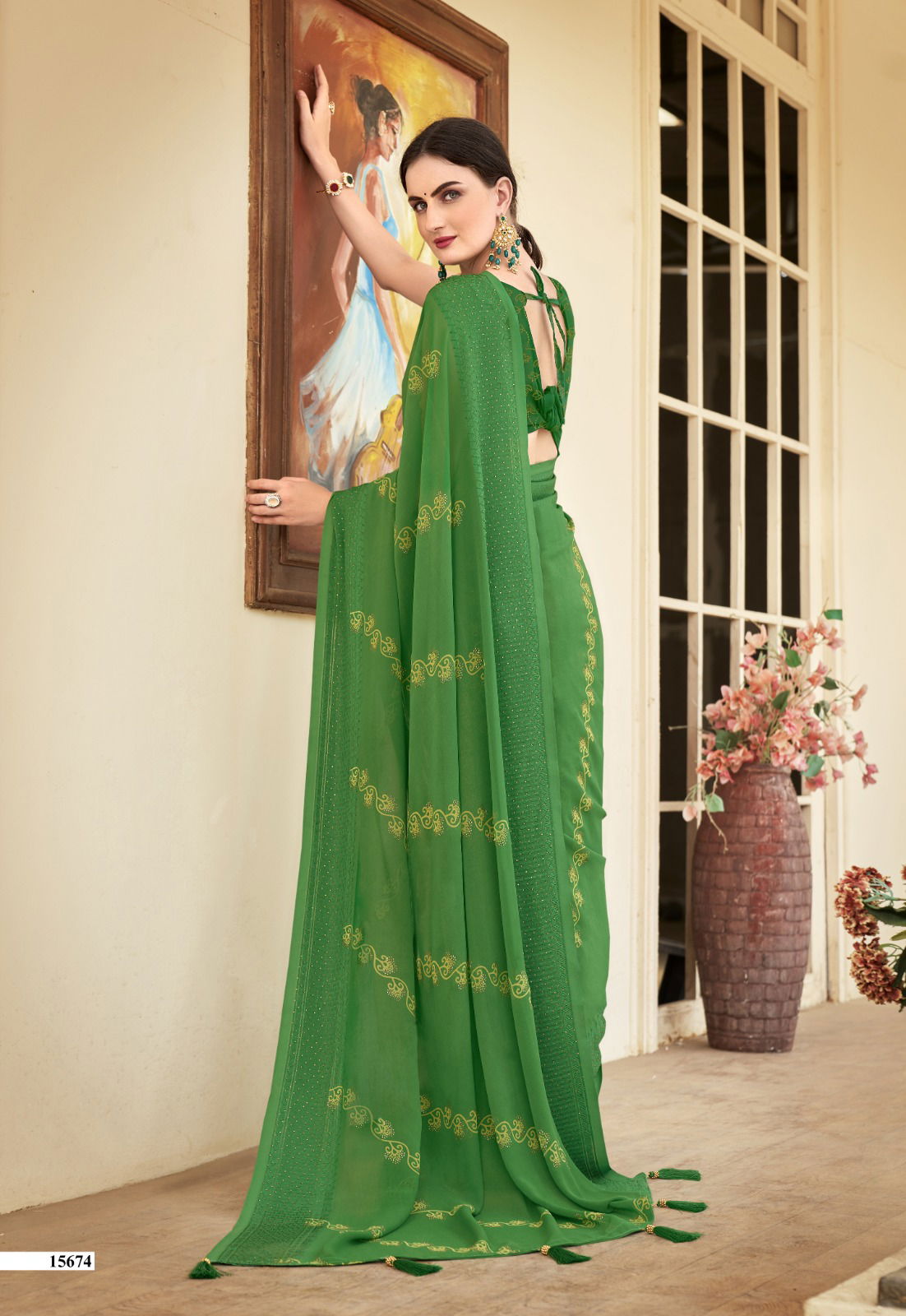 Sweksha By Vallabhi Printed Floral Georgette Wholesale Sarees Suppliers In Mumbai
