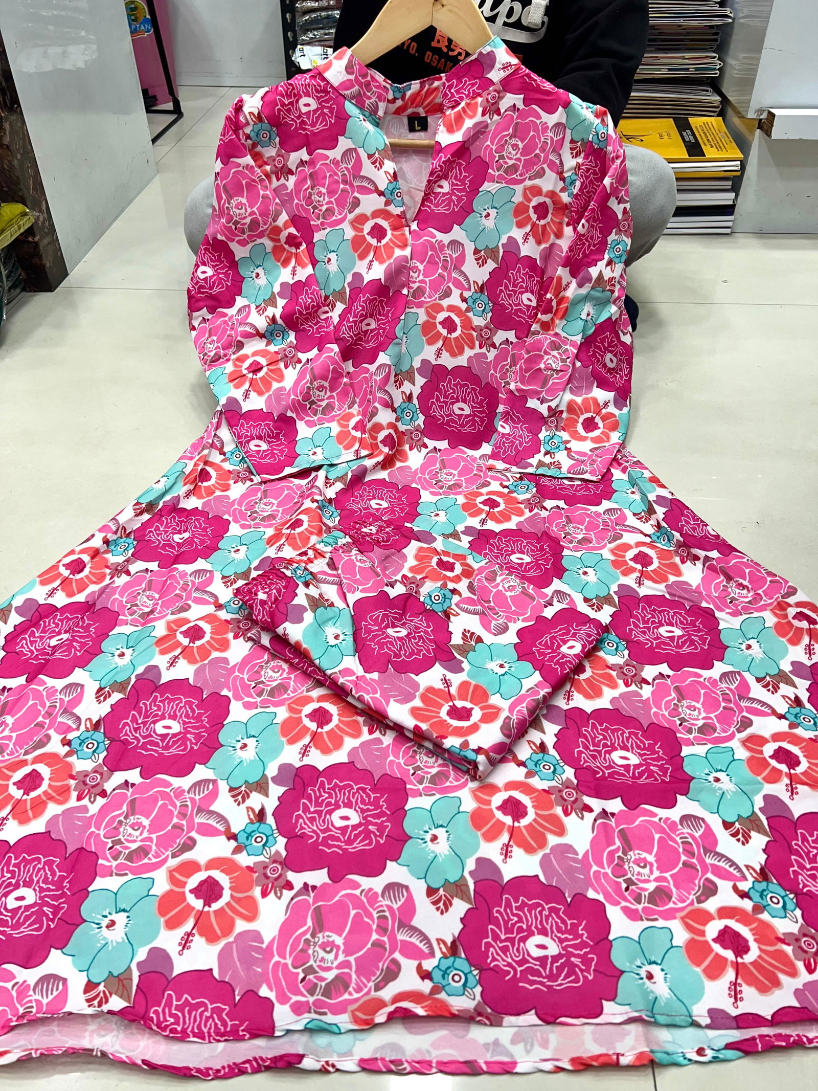 Vt Designer Cotton Printed Cord Set Kurti With Bottom Exporters In India