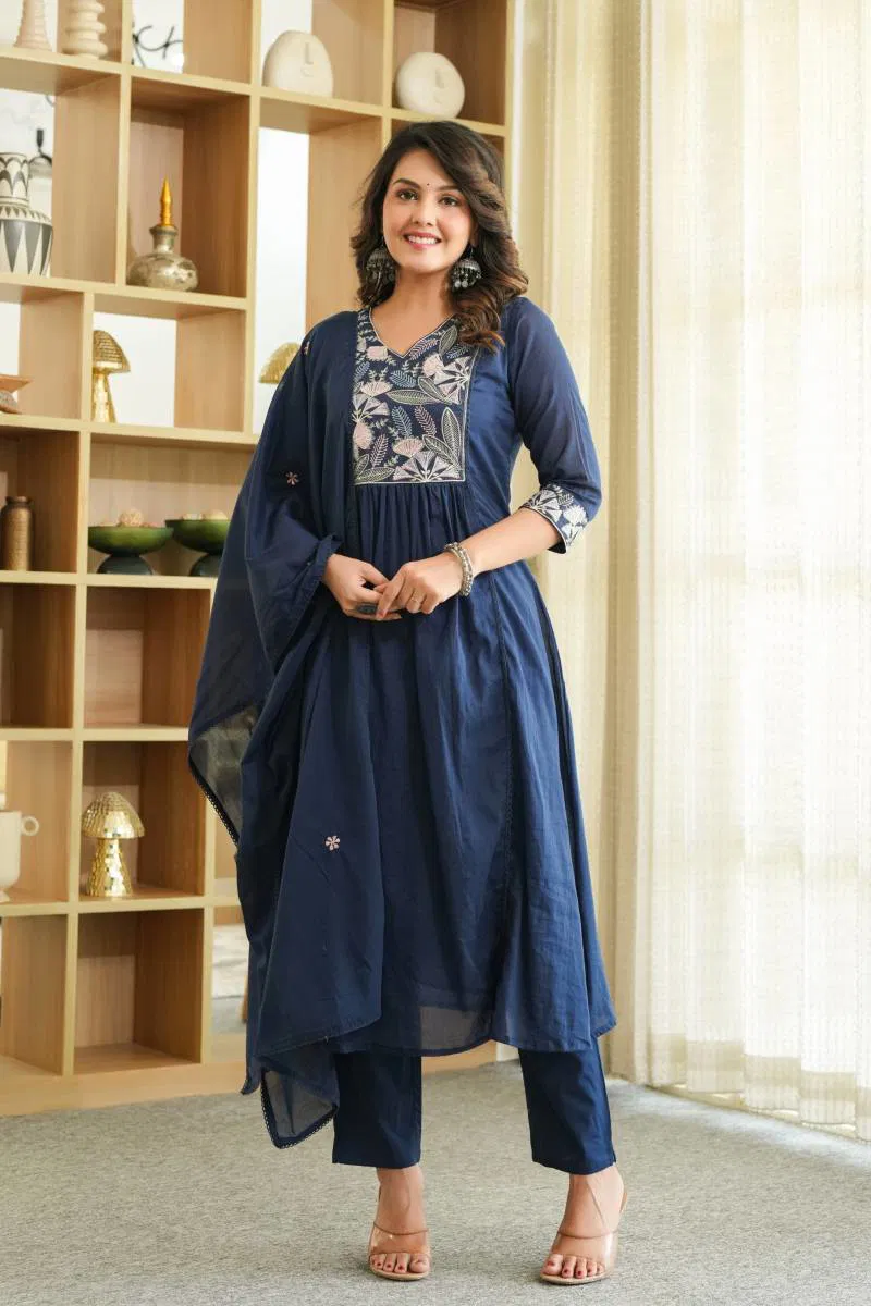 Tanyaa P 217 Cotton Kurti With Bottom Dupatta Exporters In India
