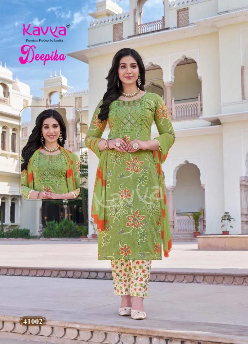 Deepika Vol 41 By Kavya Straight Kurti With Bottom Dupatta Suppliers In India