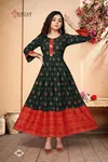 Kirtan Amayra Fancy Designer Ethnic Wear Rayon Anarkali Long Kurti Collection
