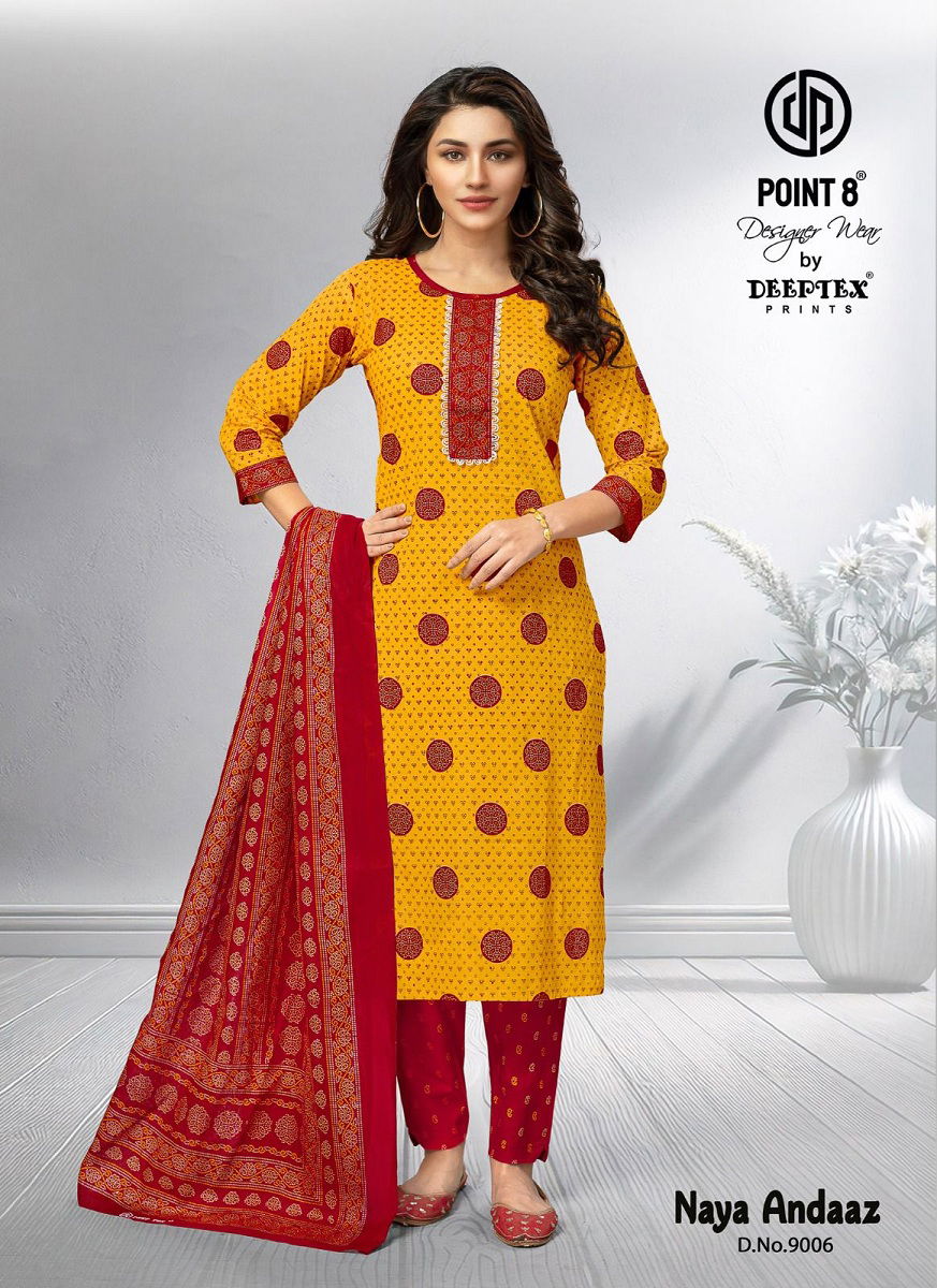 Naya Andaaz Vol 9 By Deeptex Cotton Printed Kurti   Bottom With Dupatta Suppliers In India