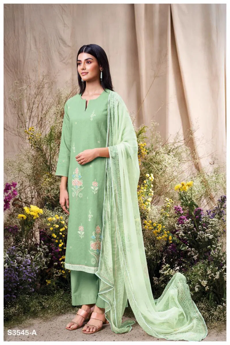 Aiveen By Ganga Cotton Printed Embroidered Salwar Suit Wholesale Market In Surat