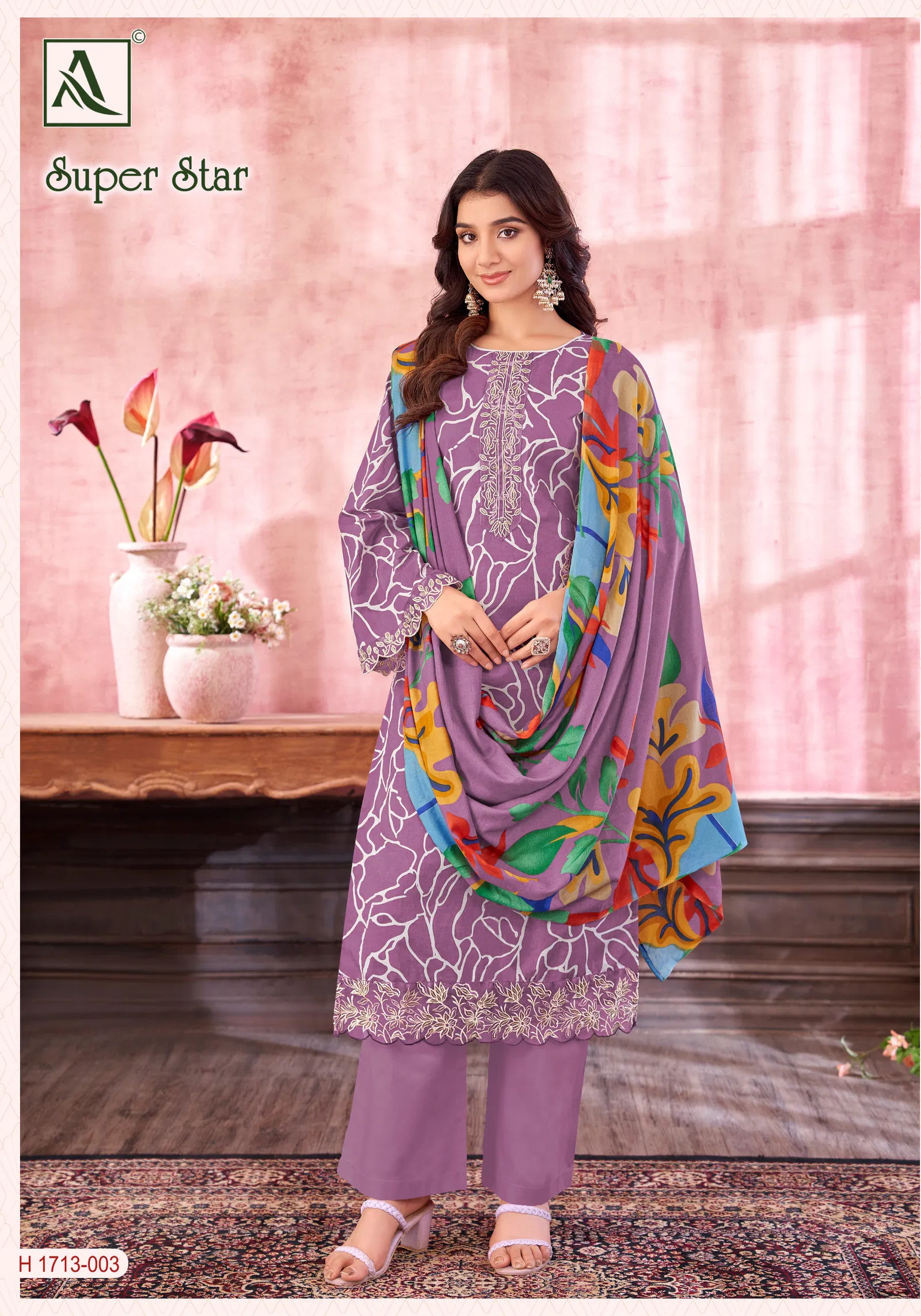 Super Star By Alok Suit Cambric Printed Surat Dress Material Wholesale Market
