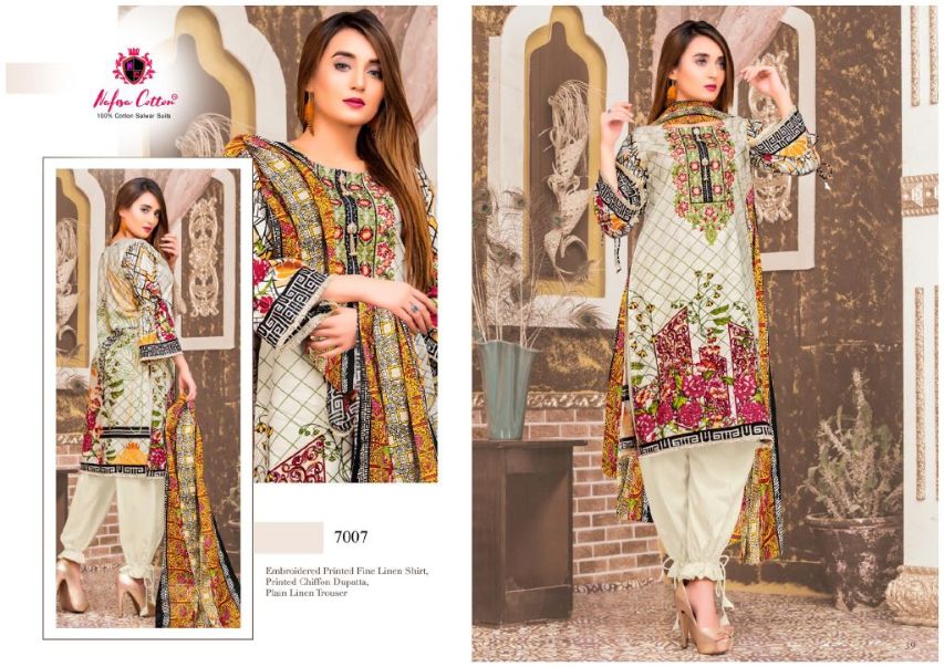 Nafisa Sahil 7 Casual Daily Wear Printed Karachi Cotton Dress Material Collection