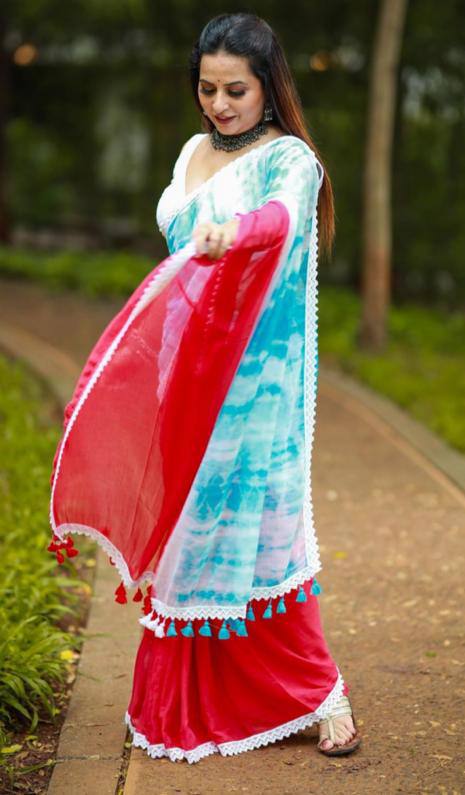 MG 296 Plain Linen Digital Printed Sarees Catalog
