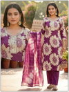 Naisha K 724 Vertican Discharge Print Kurti With Bottom Dupatta Wholesale Online