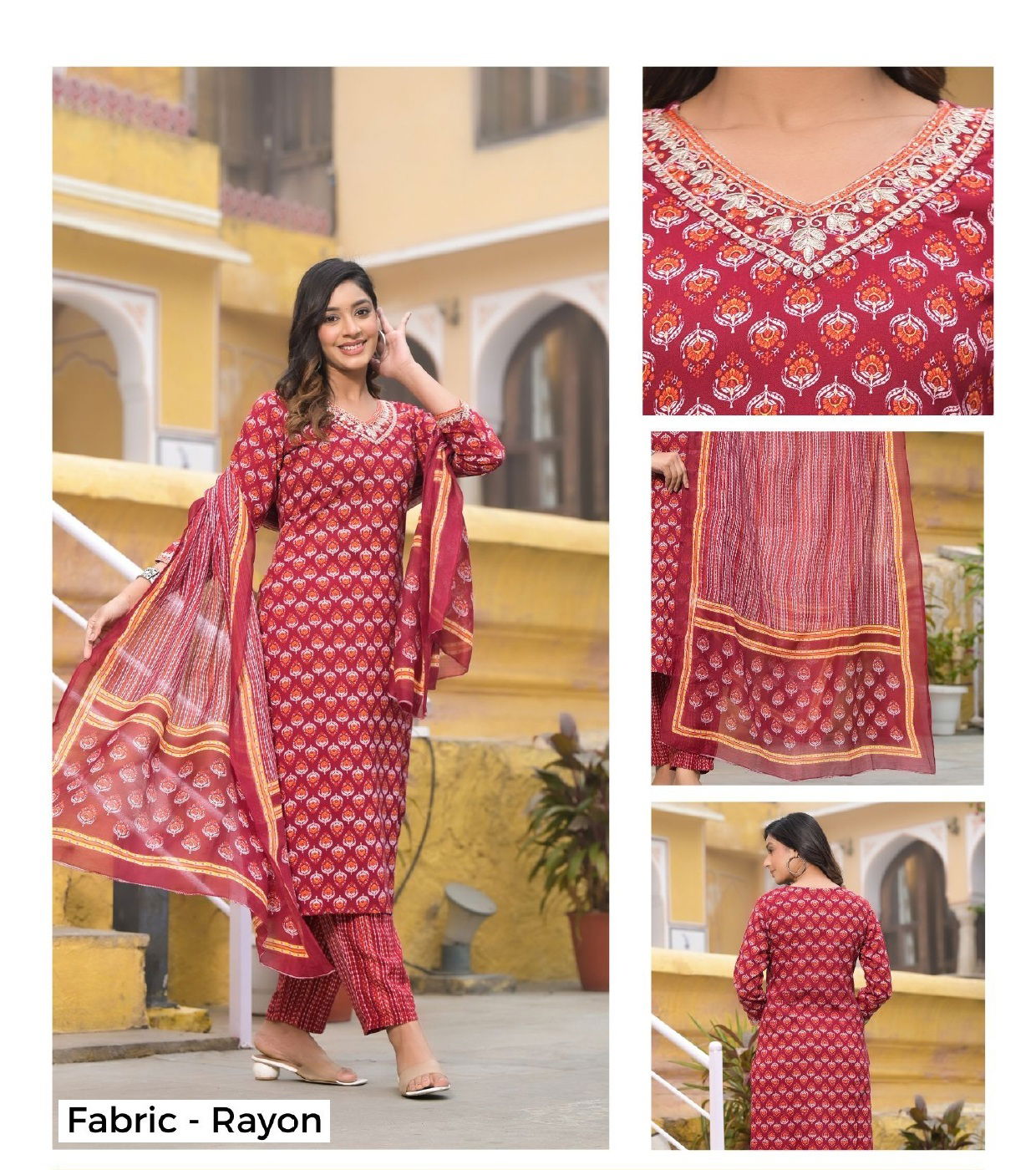 Av Designer Straight Cut Kurti With Bottom Dupatta Wholesale In India