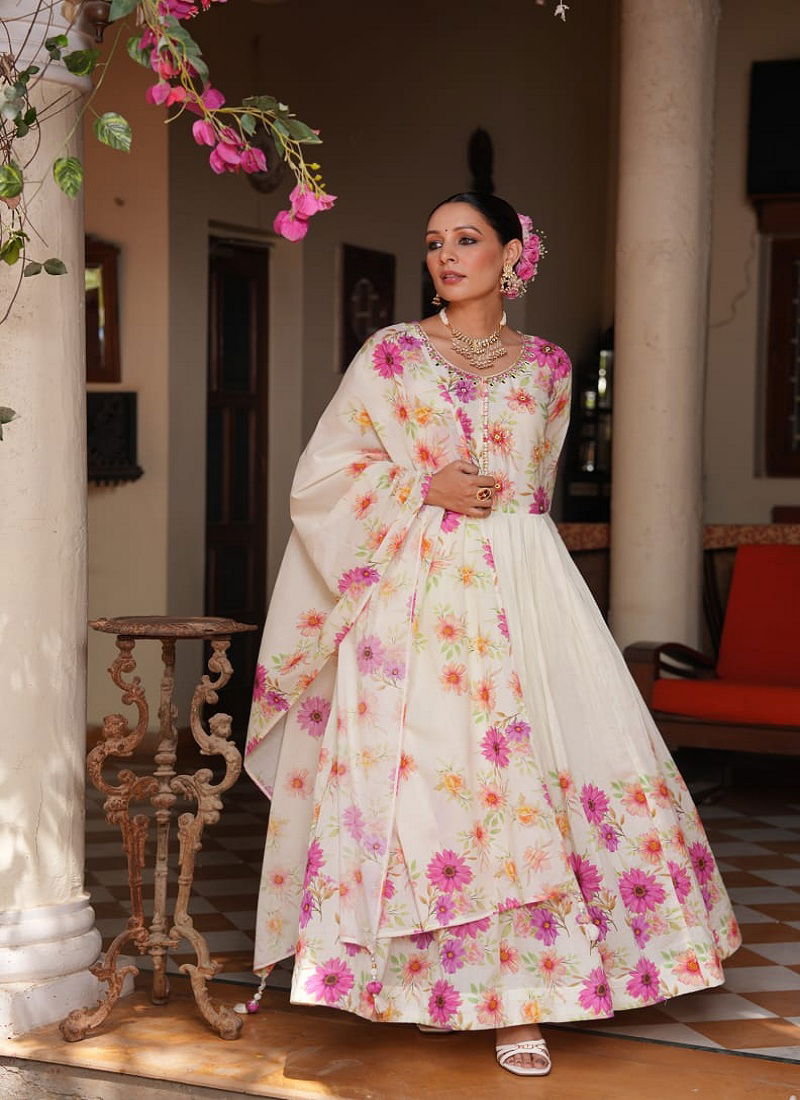Tanyaa P 251 Cotton Anarkali Readymade Suit Suppliers In India