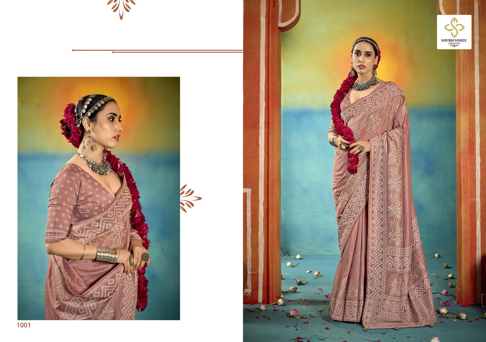 Sarangi By Shubh Shree Velvet Tusser Silk Saree Wholesale Market In Surat 