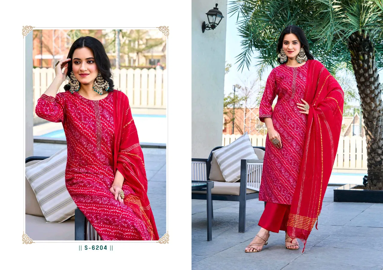 Anulekha By Sbs Chanderi Kurti With Bottom Dupatta Wholesale in India