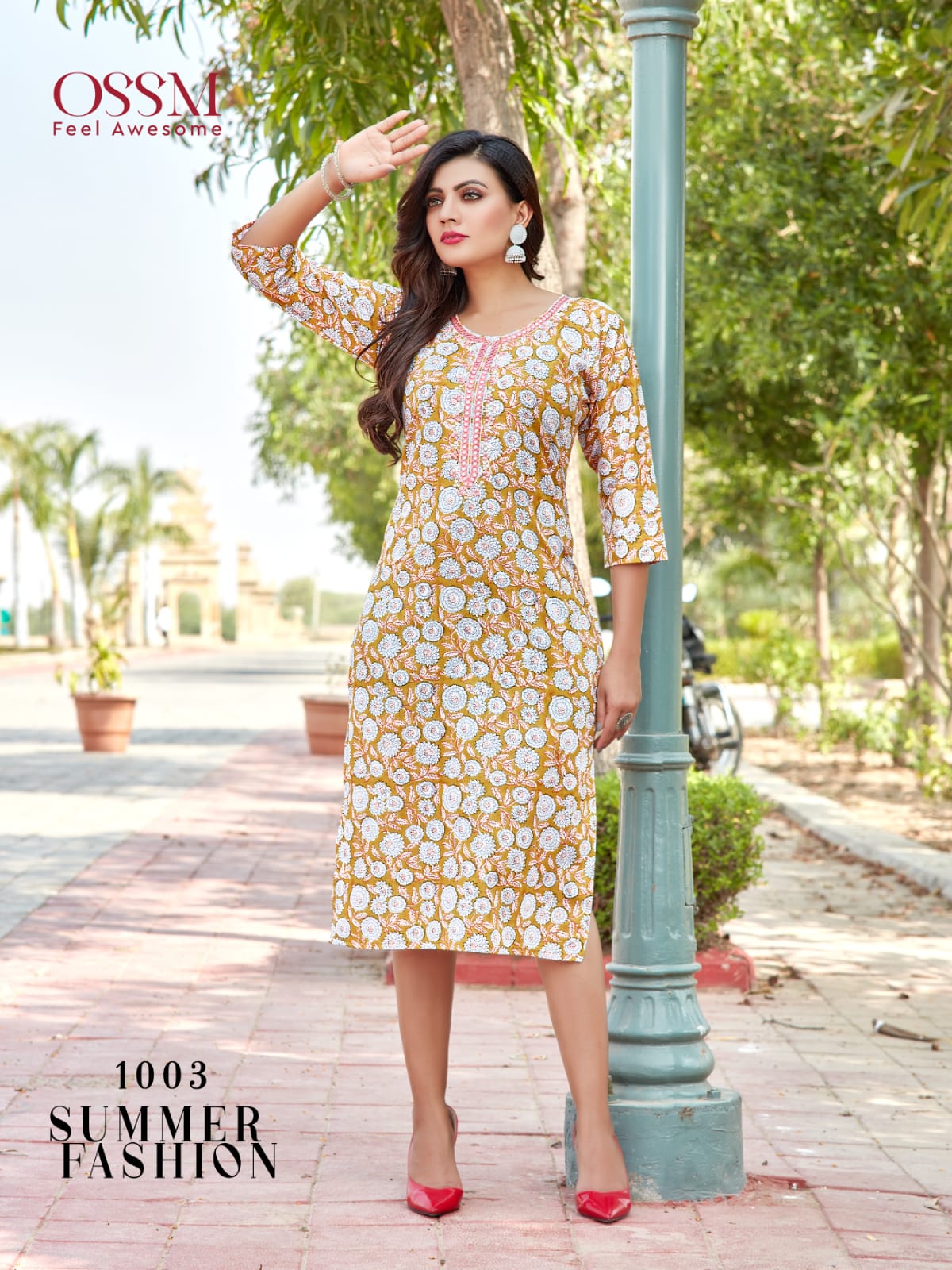 Ossm Summer Fashion Cotton Printed Regular Wear Kurti Collection