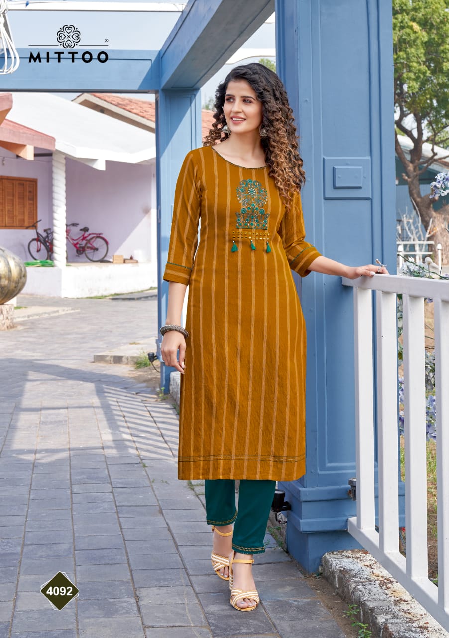 Mittoo Mohini 12 New Designer Ethnic Wear Kurti With Bottom Collection