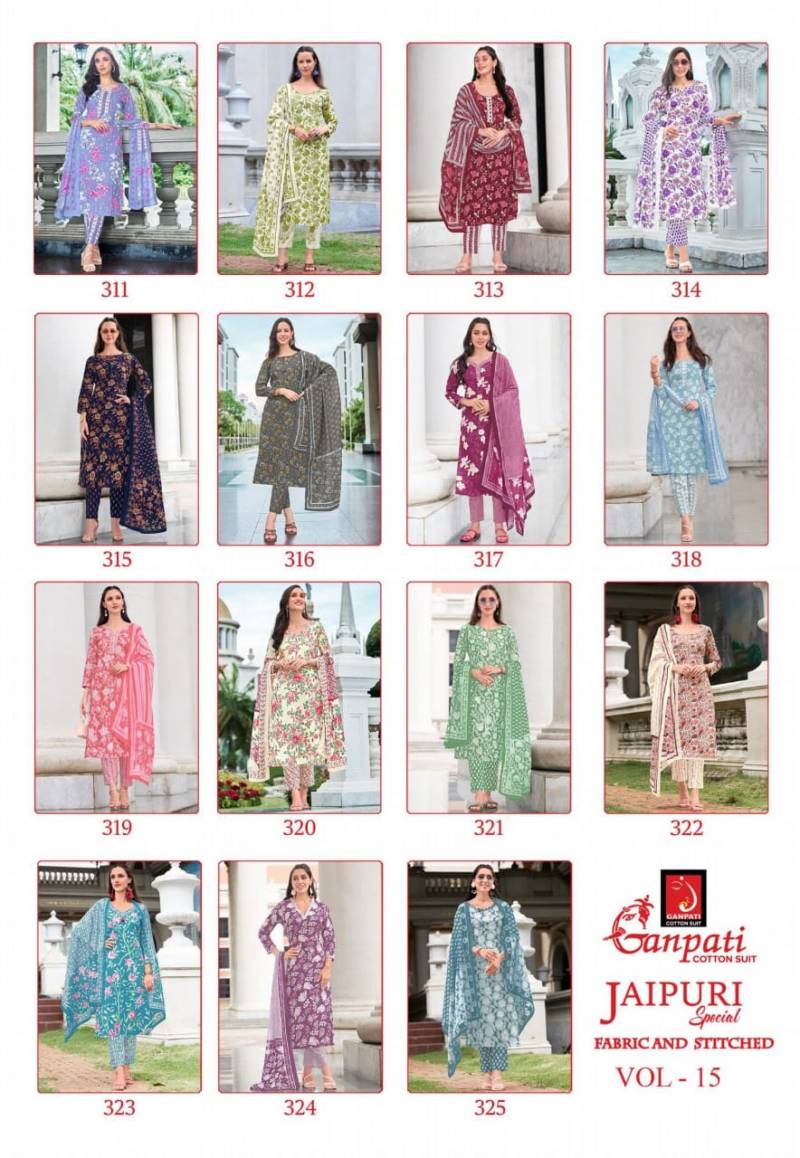 Jaipuri Special Vol 15 By Ganpati Cotton Printed Dress Material Suppliers In India