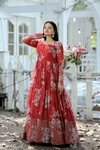 KA 1041 Faux Georgette Printed Readymade Gown Exporters In India