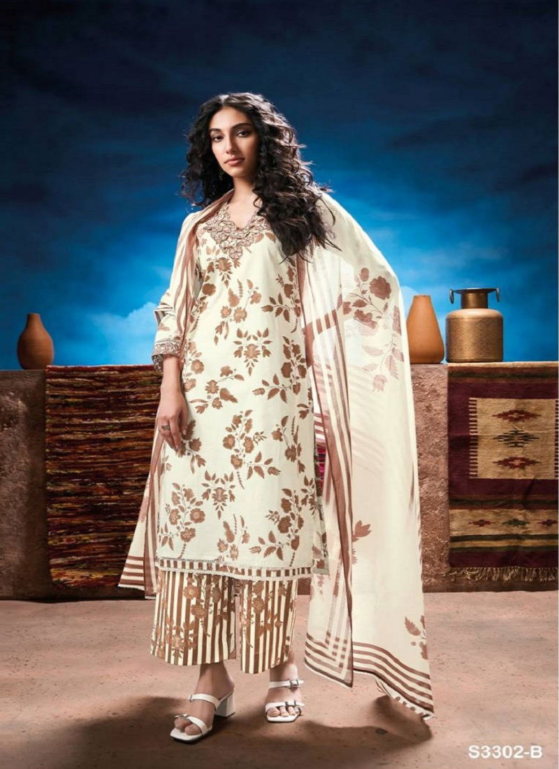 Mariska By Ganga Cotton Printed Embroidered Salwar Suit Wholesalers In Delhi