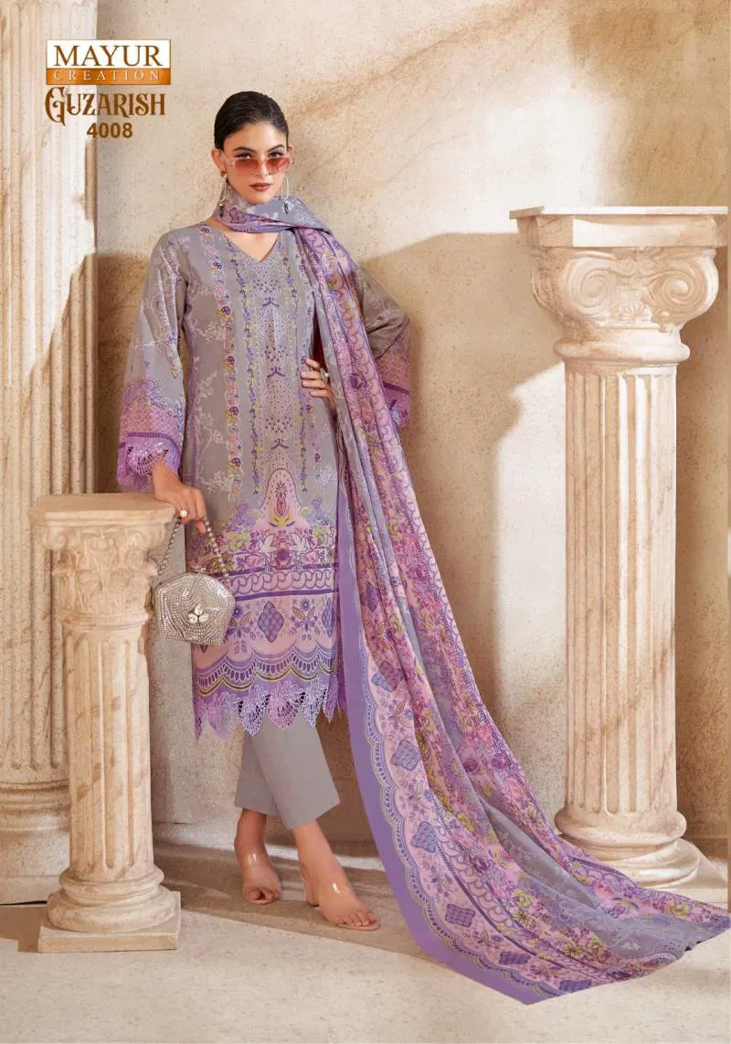 Guzarish Vol 4 By Mayur Cotton Printed Dress Material Wholesalers In Delhi