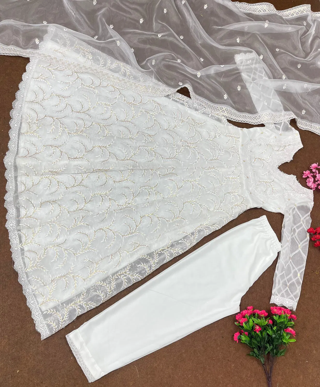 Krishi Heavy Organza Kurti With Bottom Dupatta Catalog