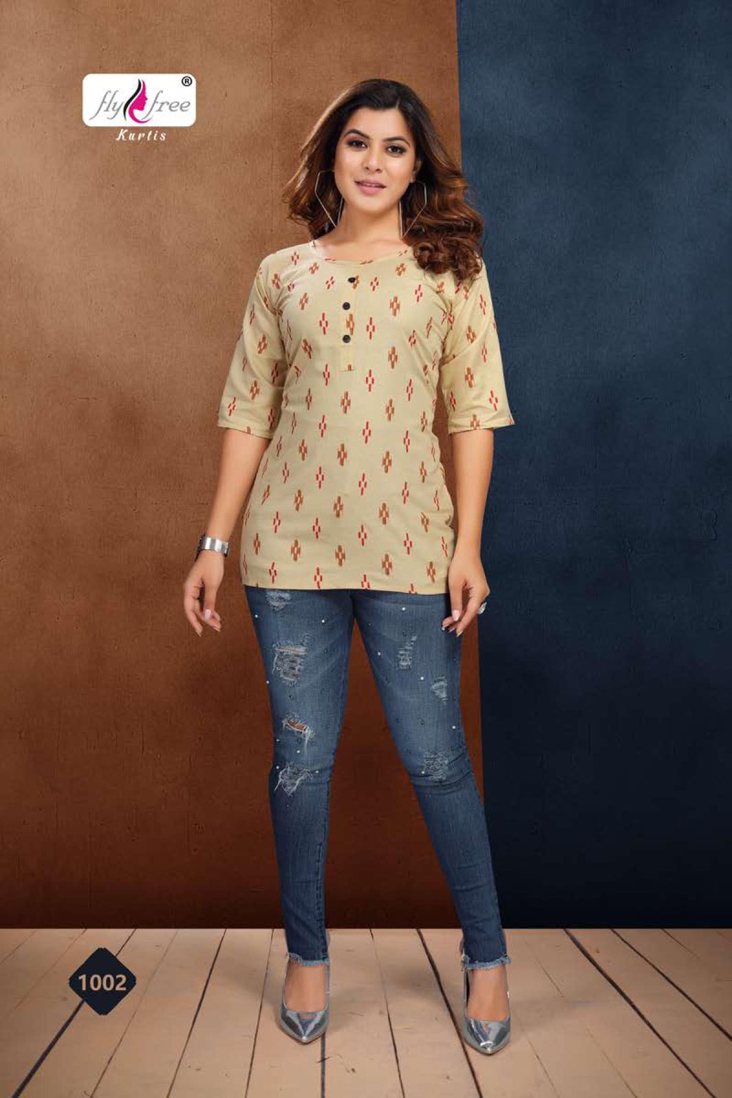 Fly Free Folk 7 Casual Wear Designer Rayon Fancy Ladies Top Collection