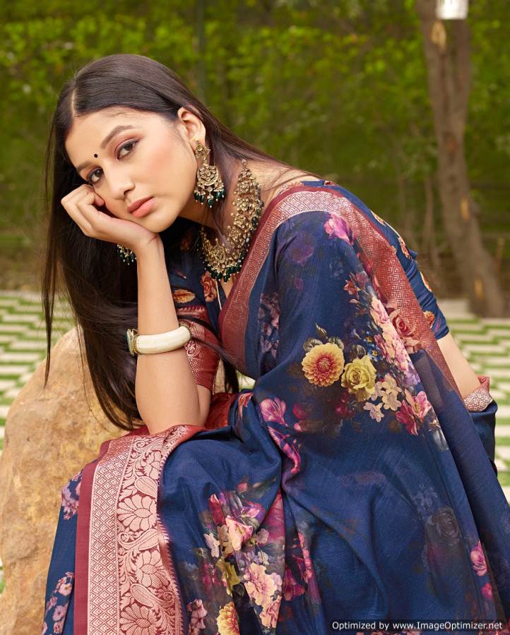 Shangrila Nitara Digital Latest Collection of Designer Printed Silk Saree 