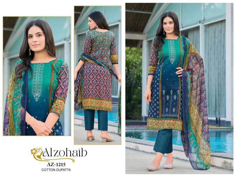 Noor Vol 1 by Alzohaib Cotton Dupatta Pakistani Salwar Suits Exporters In India