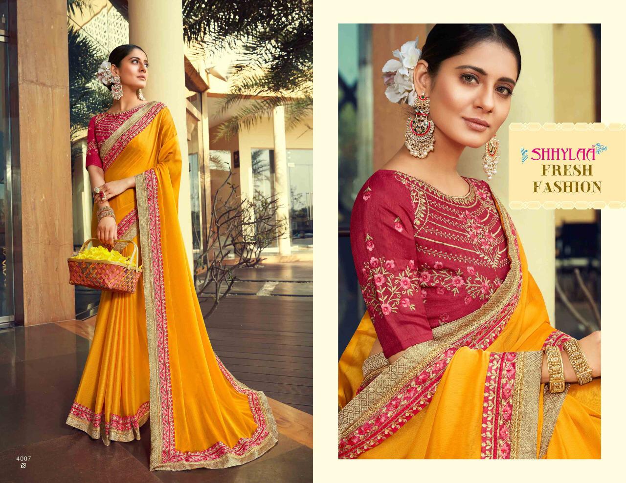 Shhylaa Kesribai Pannalal vol-9 Heavy Blouse And Fancy Fabrics With Embroidery  And Jacquard Laces Latest Fancy Designer Saree Collection 
