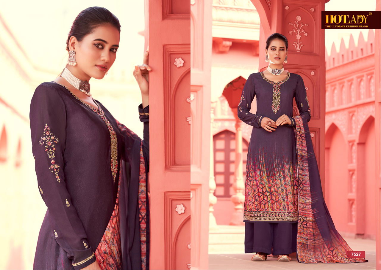 Hotlady Kasturi 7521 Series Fancy Festive Wear Digital Printed Salwar Kameez Collection
