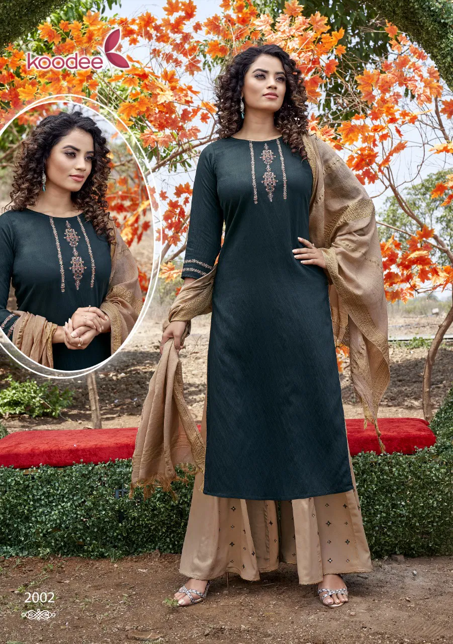 Koodee Rahi 1 Designer Festive Wear Pure Nylon Viscose Readymade Collection