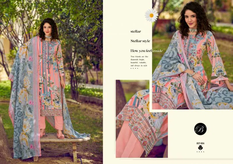 Yasmin By Belliza Cotton Digital Printed Dress Material Wholesale In India