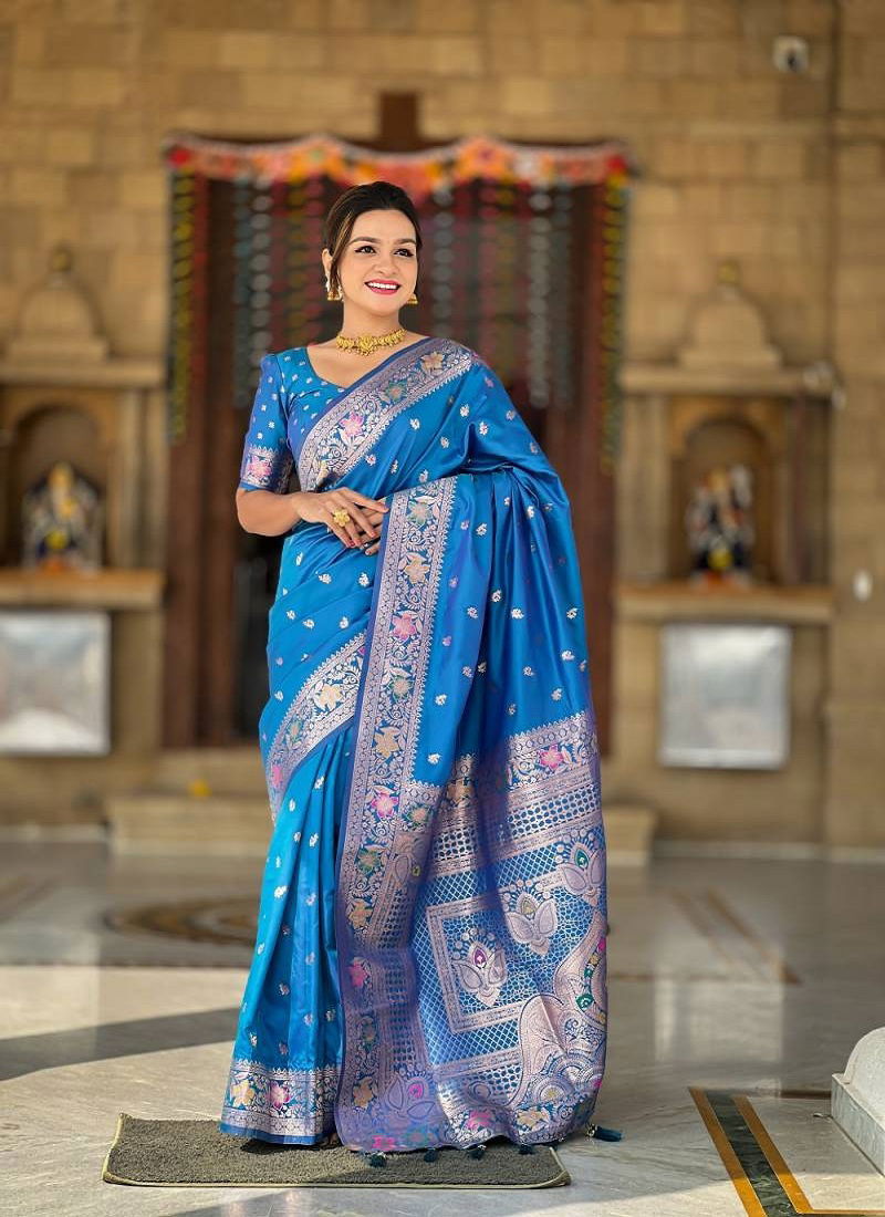 Nx Banarasi 5 Traditional Wear Banarasi Silk Saree Wholesale In India