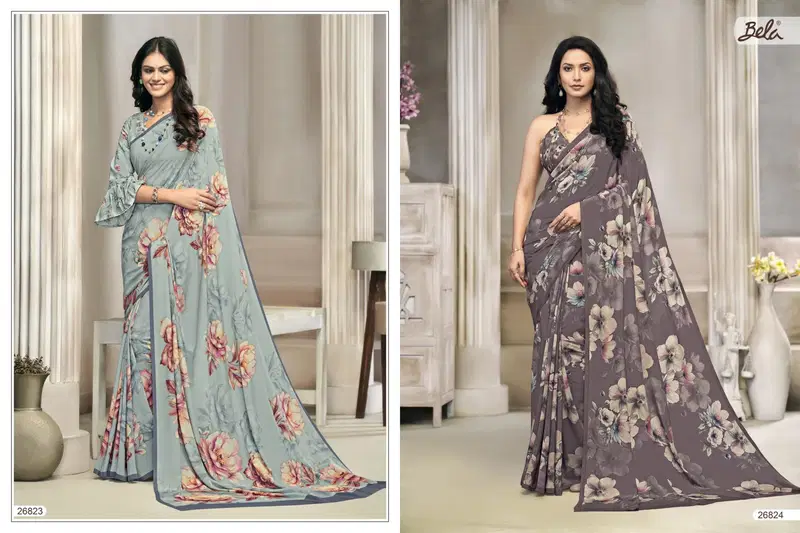 Stanza Vol 15 By Bela Fashion Digital Printed Saree Best Wholesale Shop In Surat