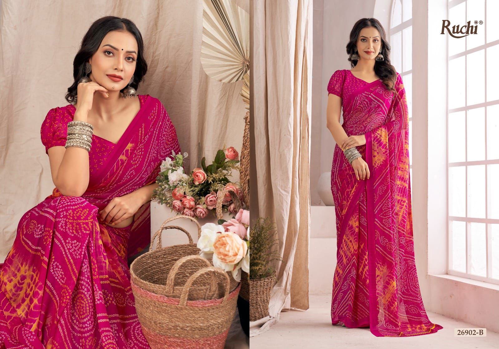 Star Chiffon 137 By Ruchi Bandhani Printed Daily Wear Sarees Catalog
