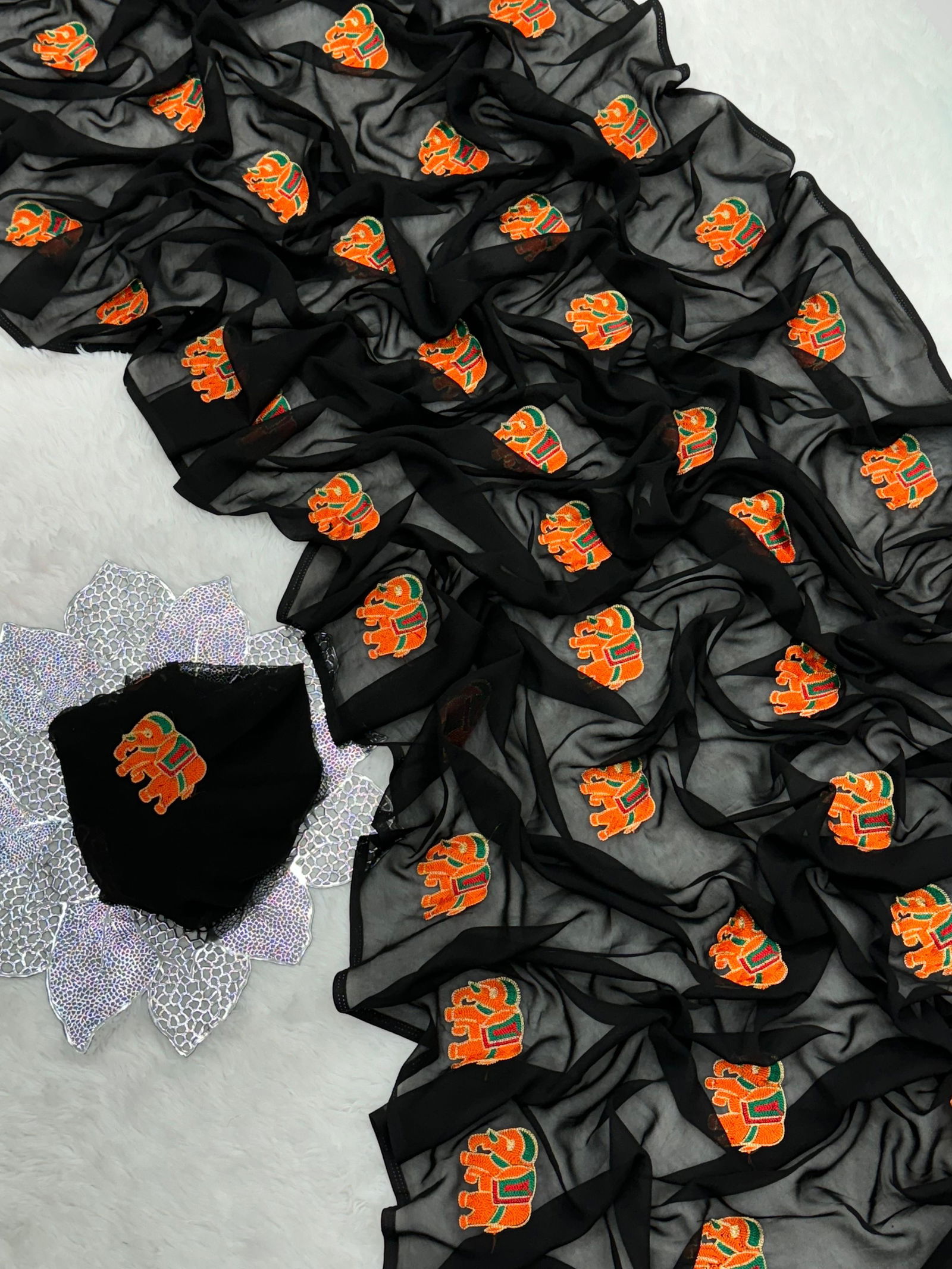 Vivera Navratri Special Elephant Gamthi Saree Wholesalers In Delhi