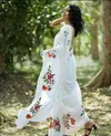 Scmg Glam Linen Floral Printed Linen Cotton Fancy Sarees Wholesale In India