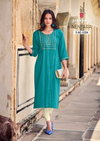 Nentara By Rangoon Rayon Sequence Embroidery Kurti Wholesale Shop In Surat