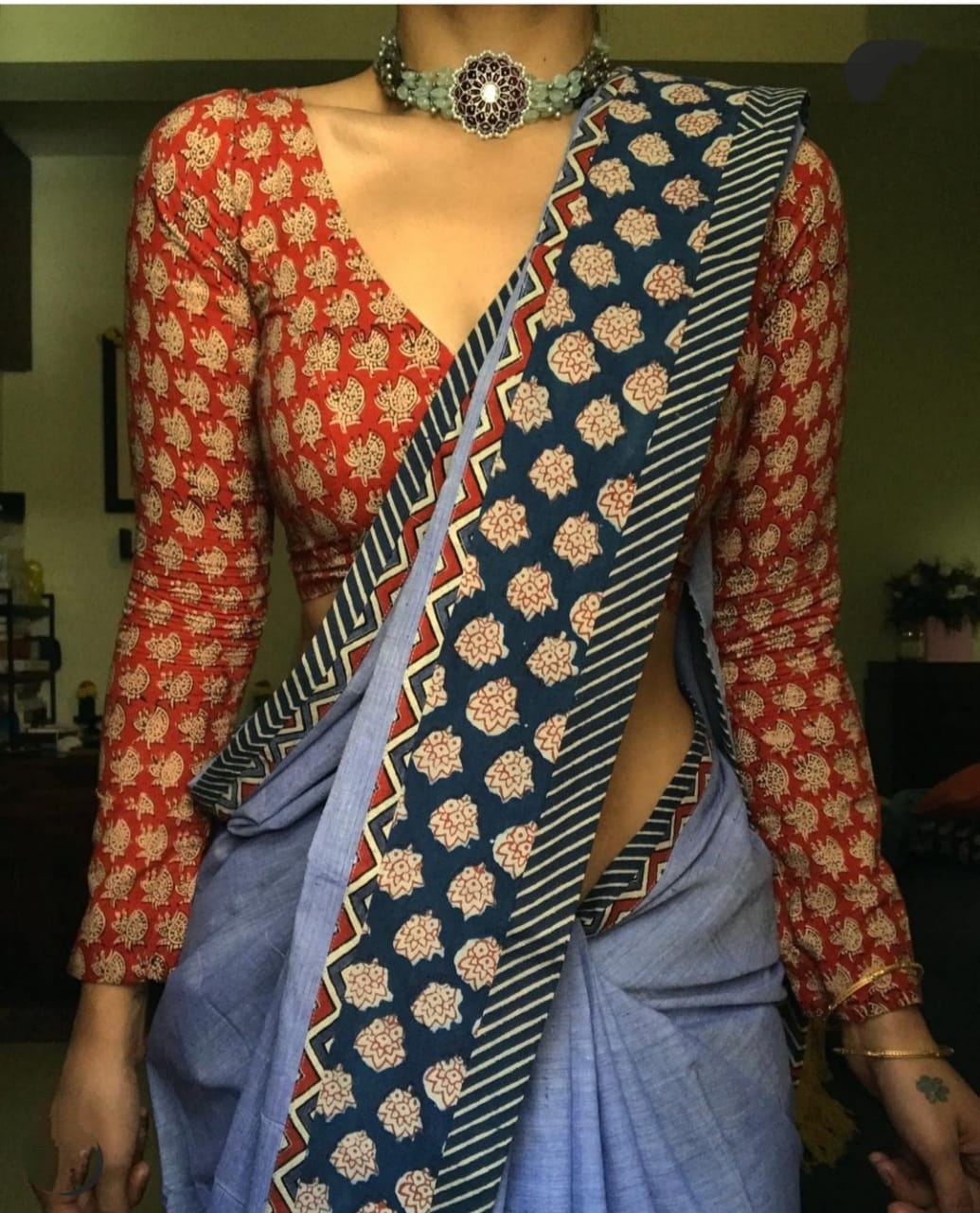 VK 4060 Printed Imported Cotton Daily Wear Sarees