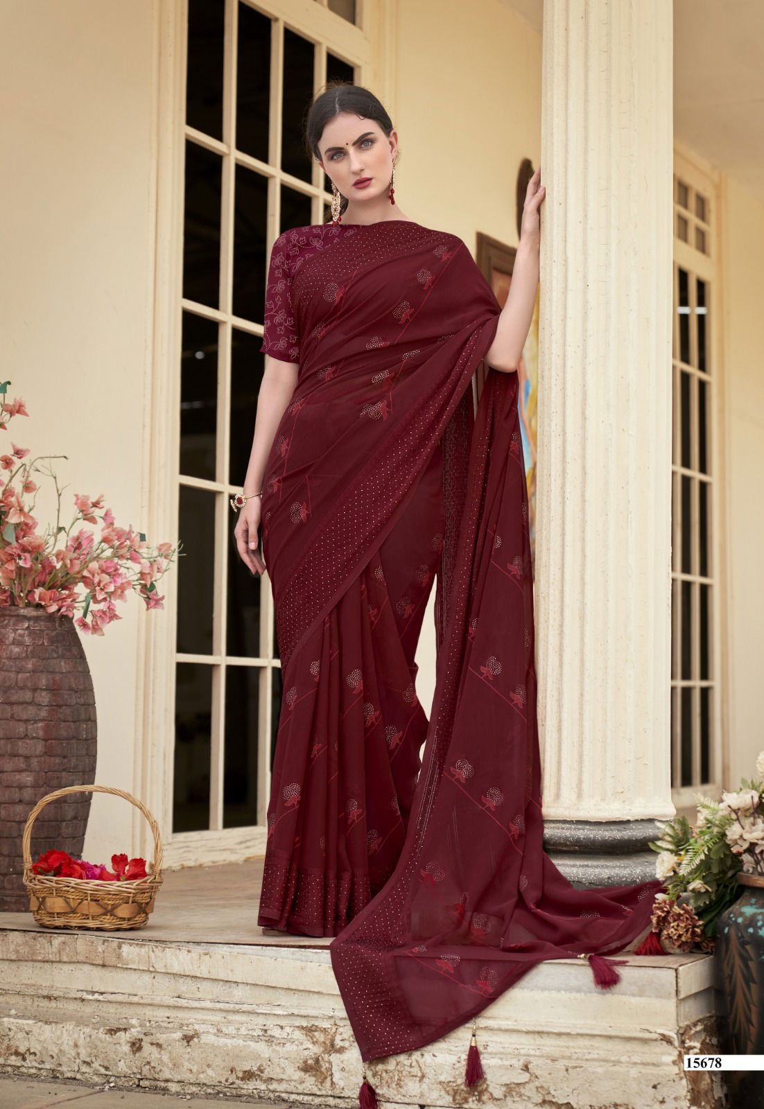 Sweksha By Vallabhi Printed Floral Georgette Wholesale Sarees Suppliers In Mumbai