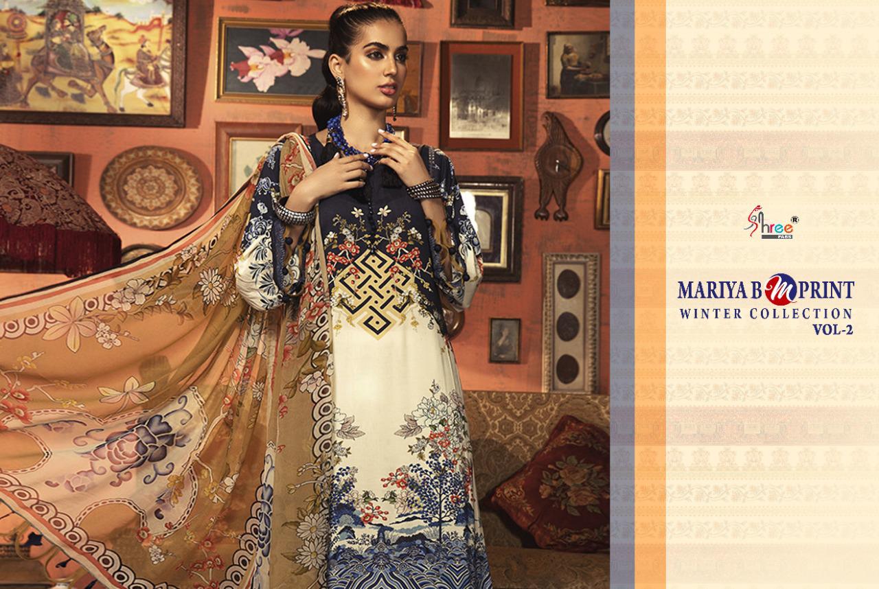 Shree Maria B Mprint Winter Collection 2 Latest Fancy Casual Wear  Pakistani Salwar Suits Collection
