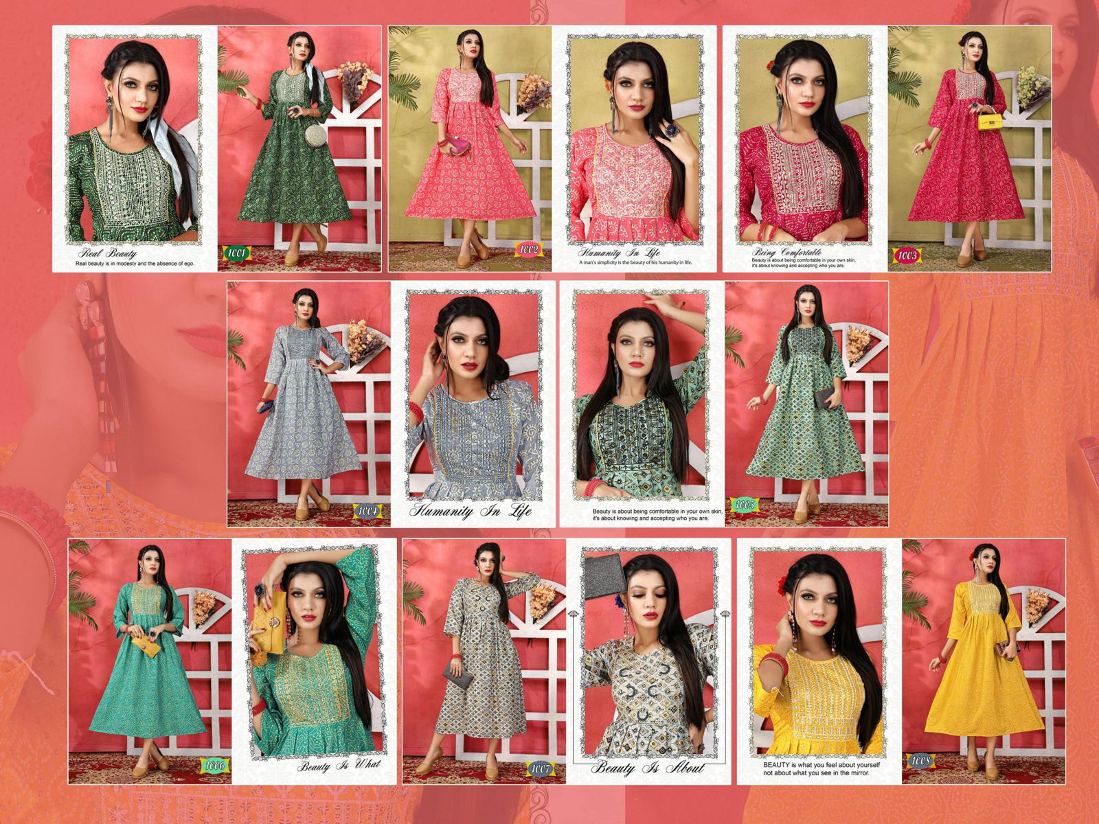 Golden Britt 1 New Designer Fancy Wear Anarkali Kurti Collection