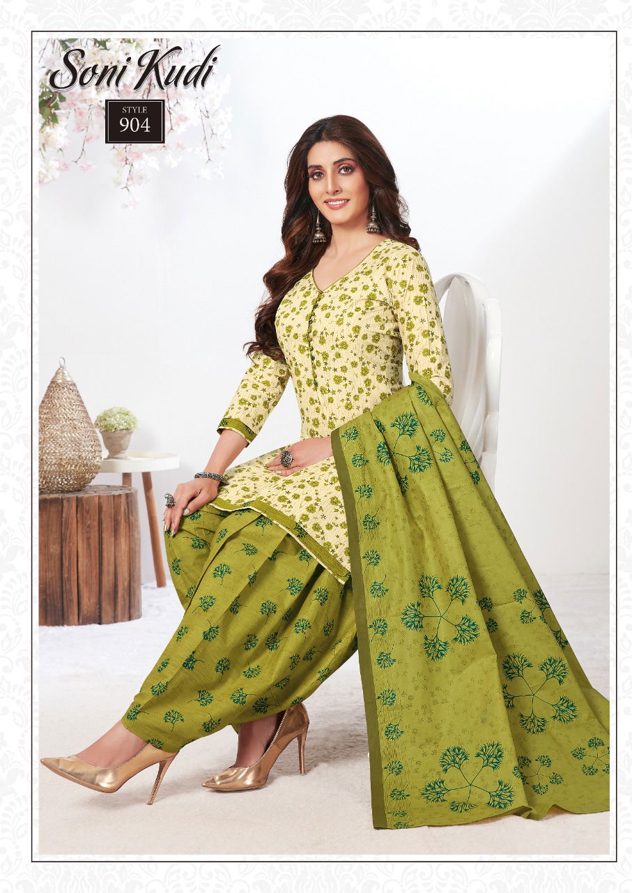 Navkar Soni Kudi 9 Regular Wear Printed Cotton Dress Material Collection
