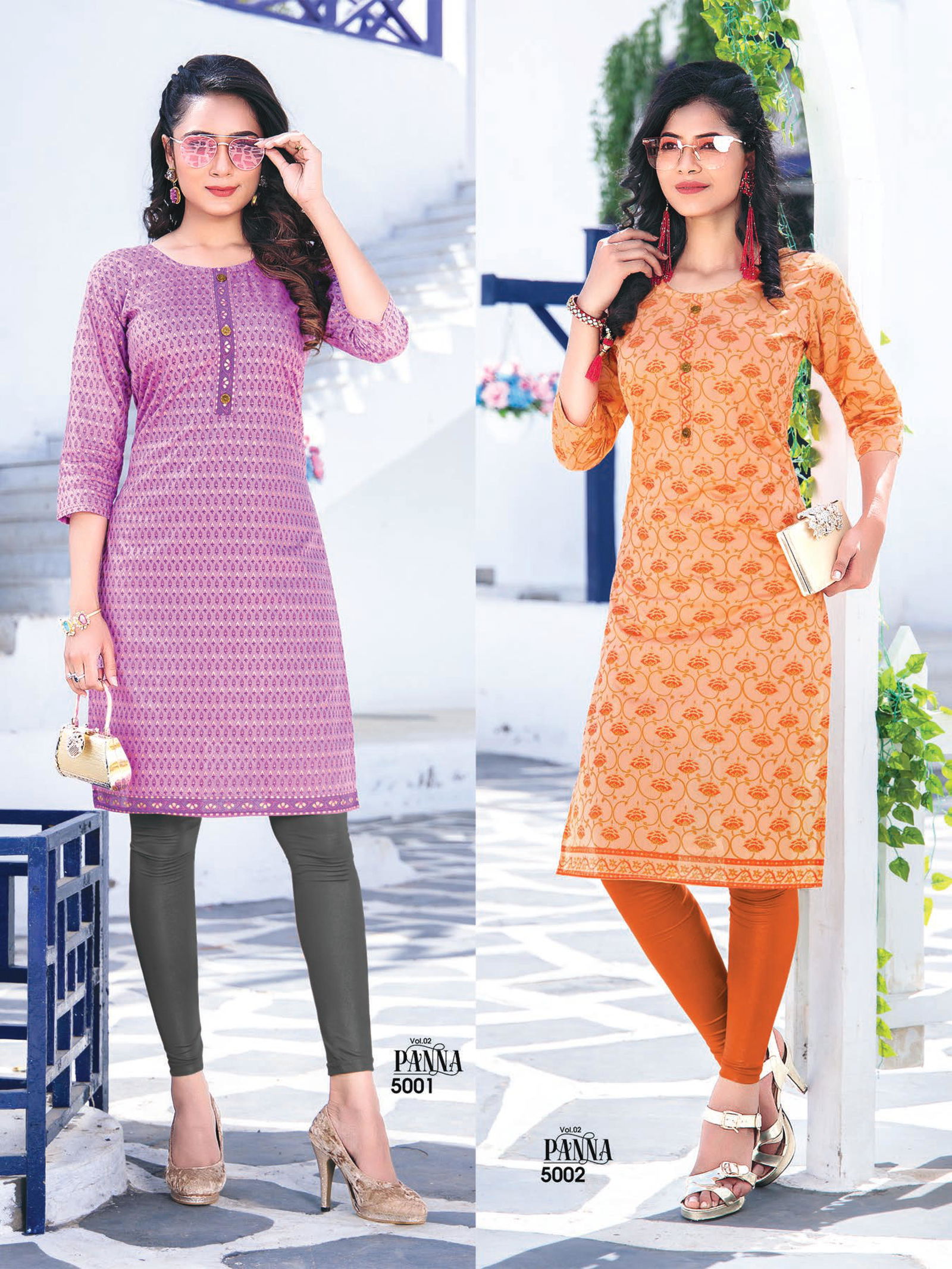 PANNA VOL 02 Latest Fancy Designer Latest Fancy Designer Regular Ethnic Wear Modal Silk Printed Kurtis Collection