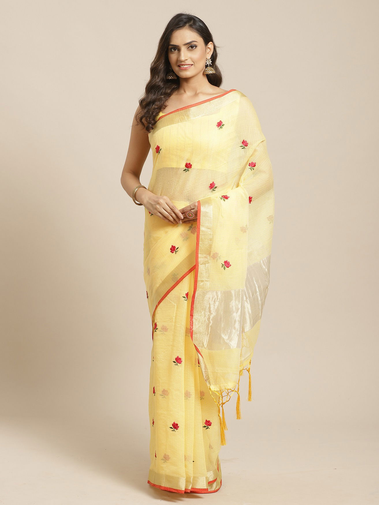 Rozi Casual Art Silk Solid Designer Party Wear Saree Collection Collection at Wholesale Price