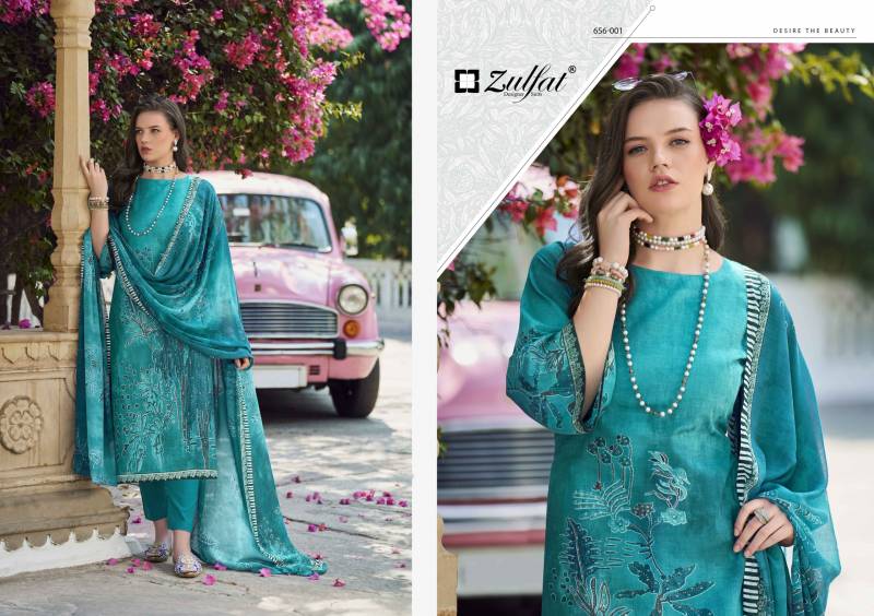 Bahaar By Zulfat Cotton Printed Fancy Dress Material Wholesale Kurti In India