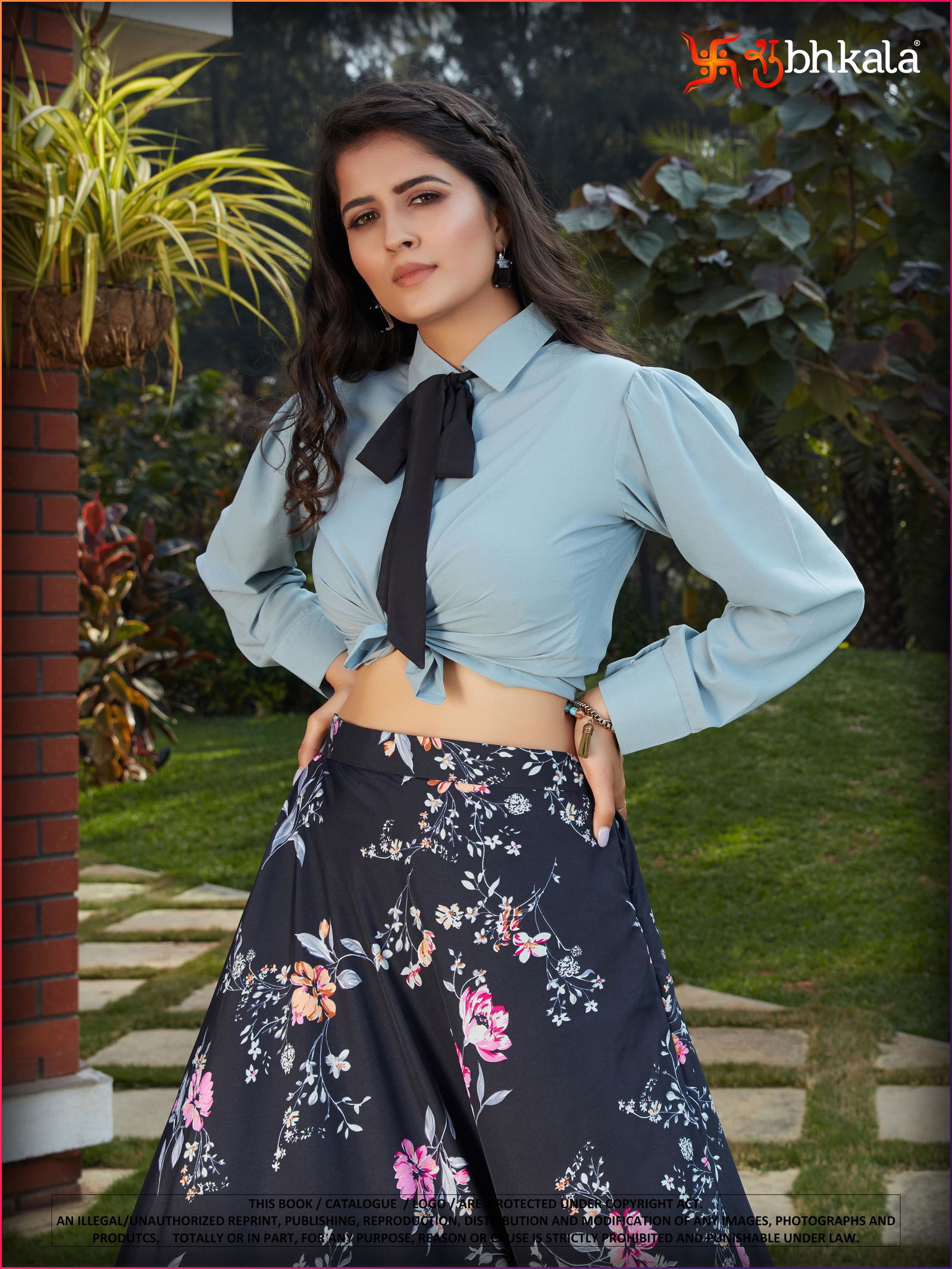 Frill And Flare 3 Exclusive Western Party Wear CottonTop With Crepe Silk Skirt Bottom Collection